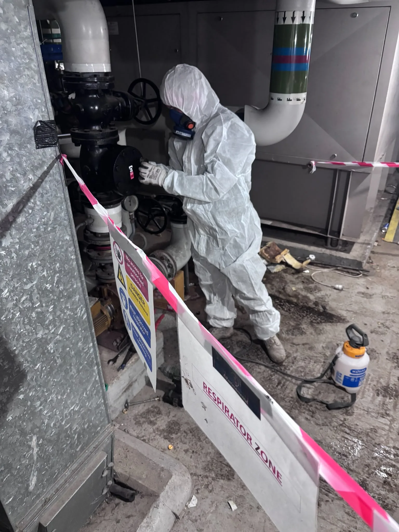Asbestos artex removal from concrete soffit in East Sheen